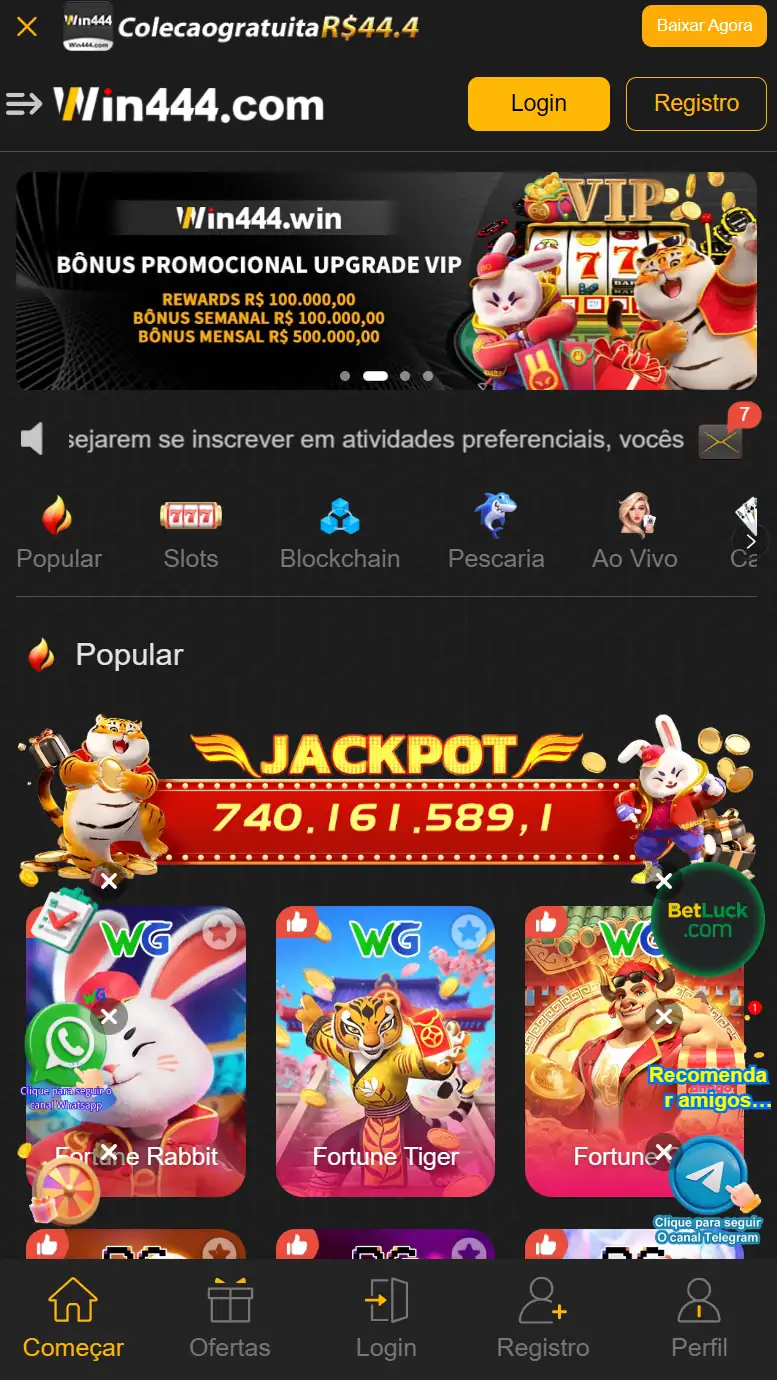 win444 Agora é a hora jackpot progressivo com PIX Ganhe Hoje